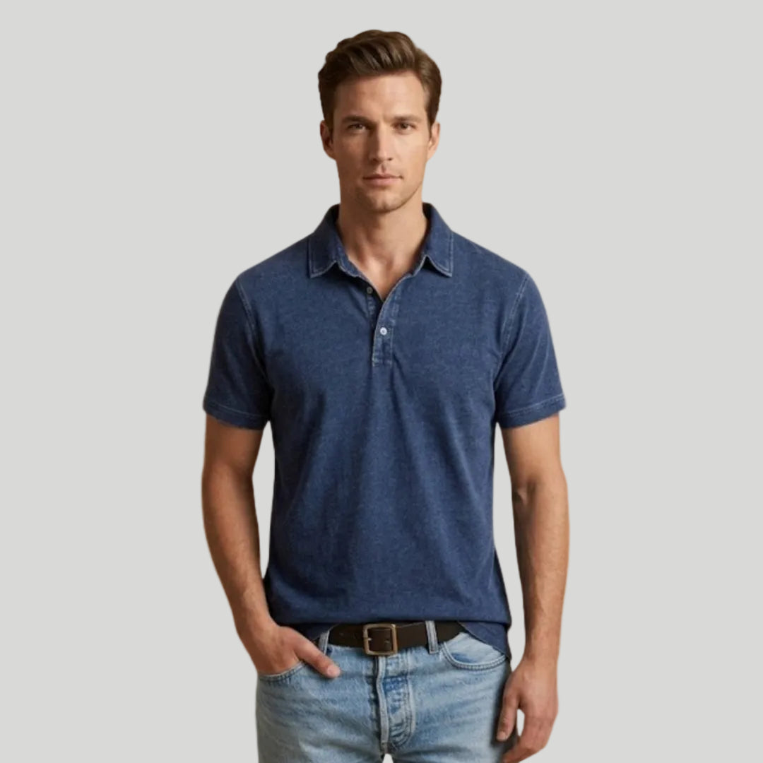 Men's Faded Cotton Polo