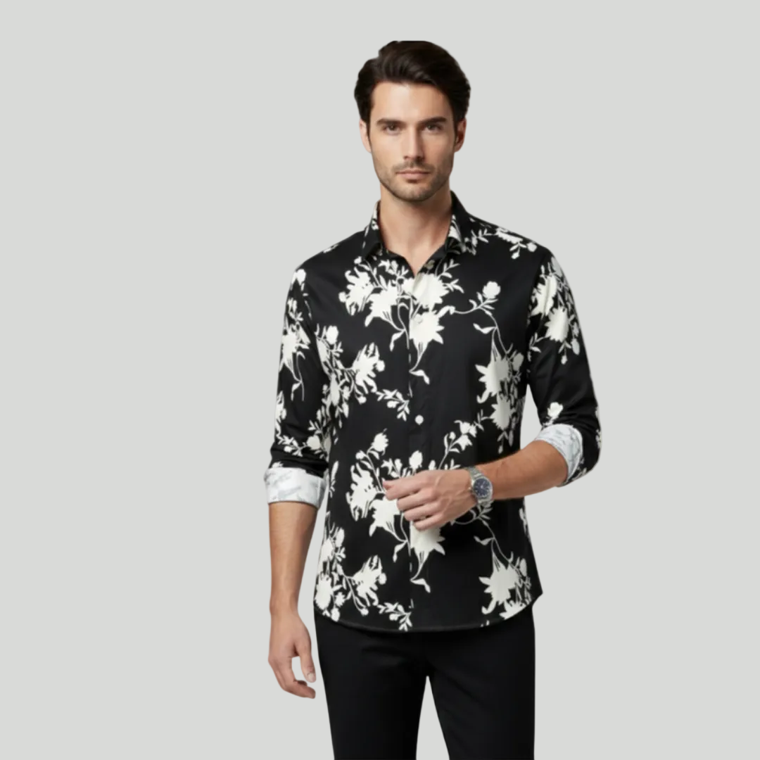 Men’s Floral Long Sleeve Shirt