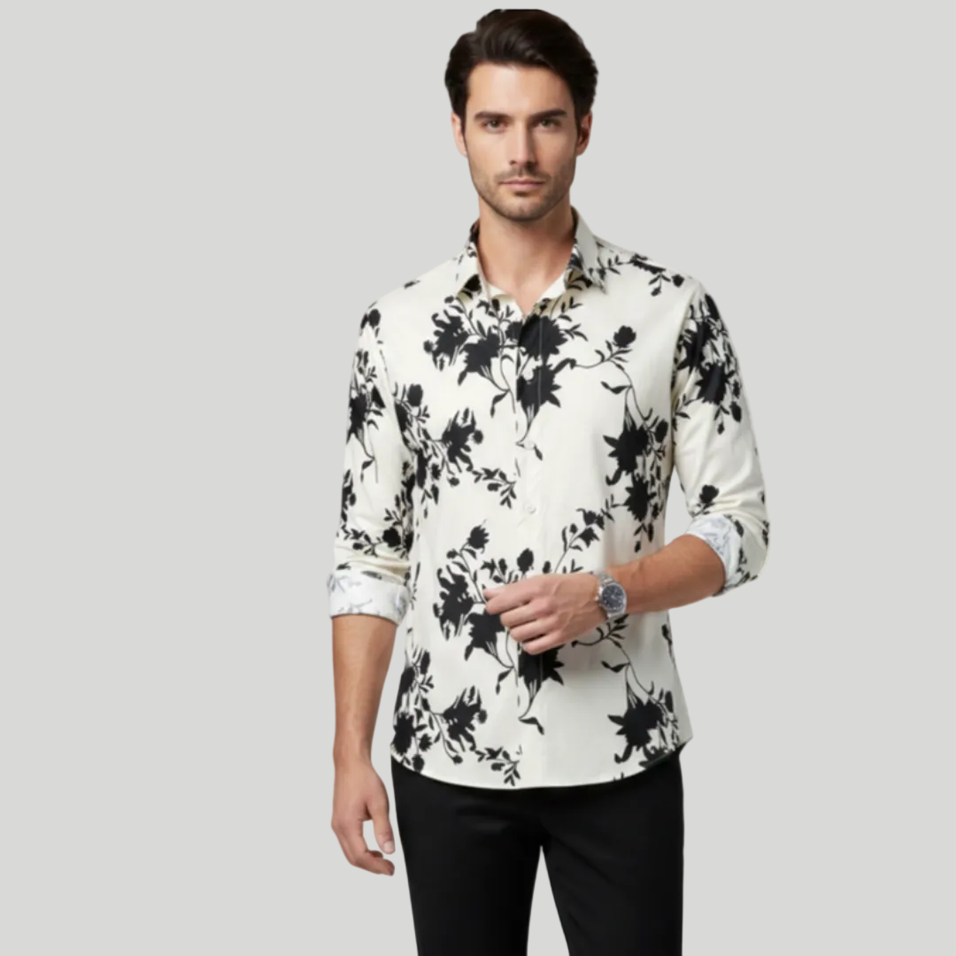 Men’s Floral Long Sleeve Shirt