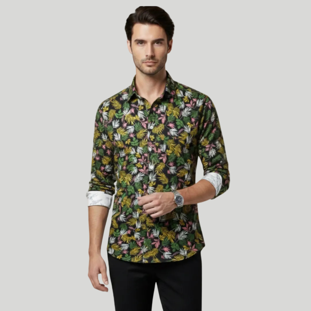 Men’s Floral Long Sleeve Shirt
