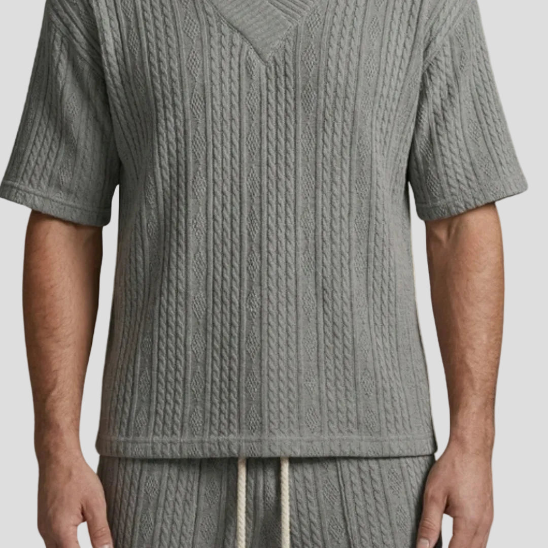 Men’s Knit V-Neck Set