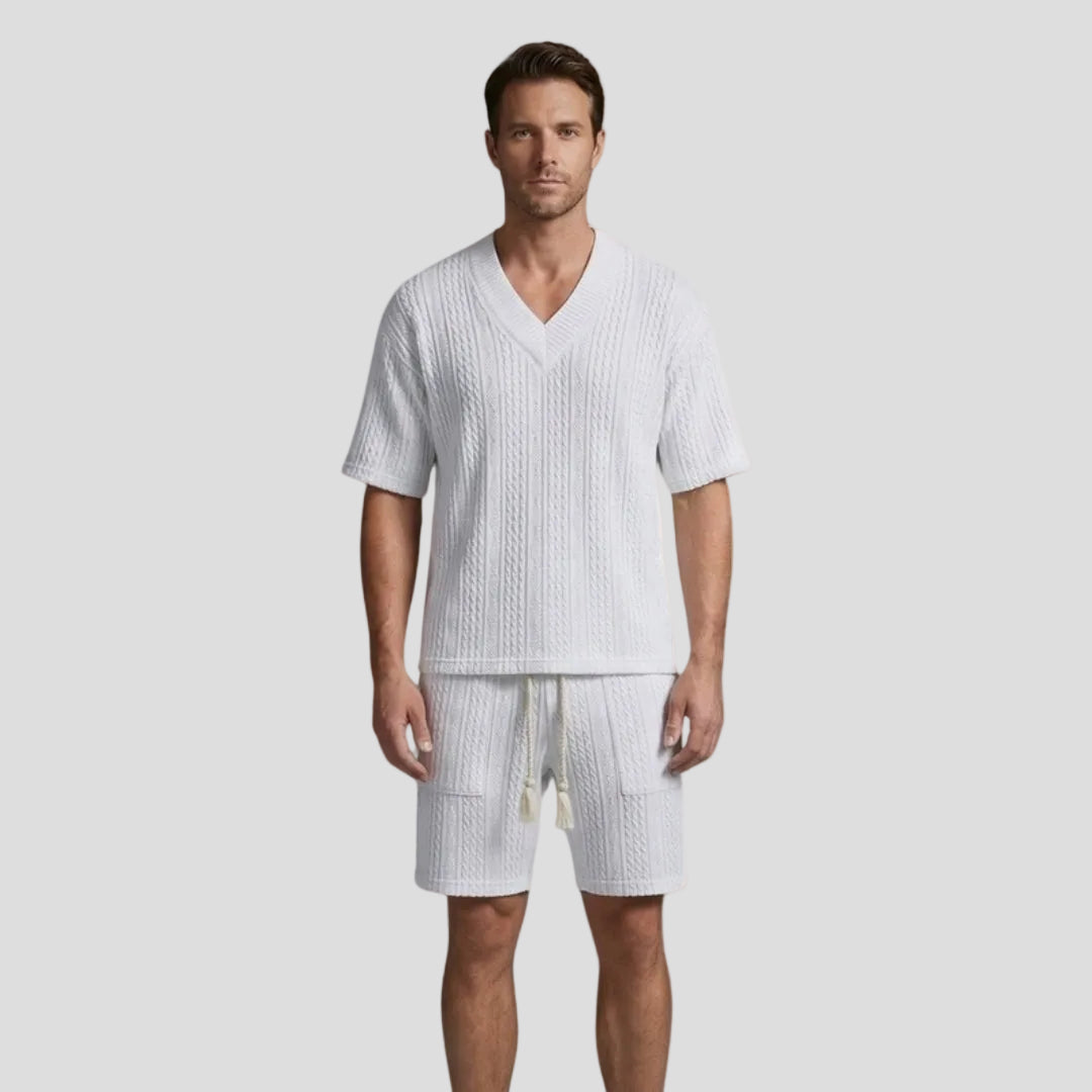 Men’s Knit V-Neck Set