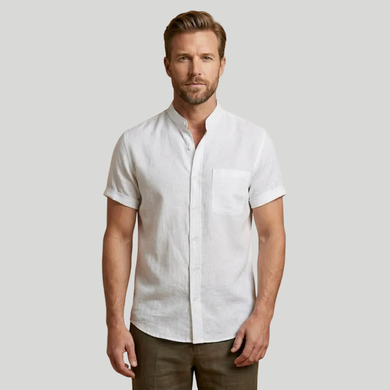 Men's Linen Button Shirt