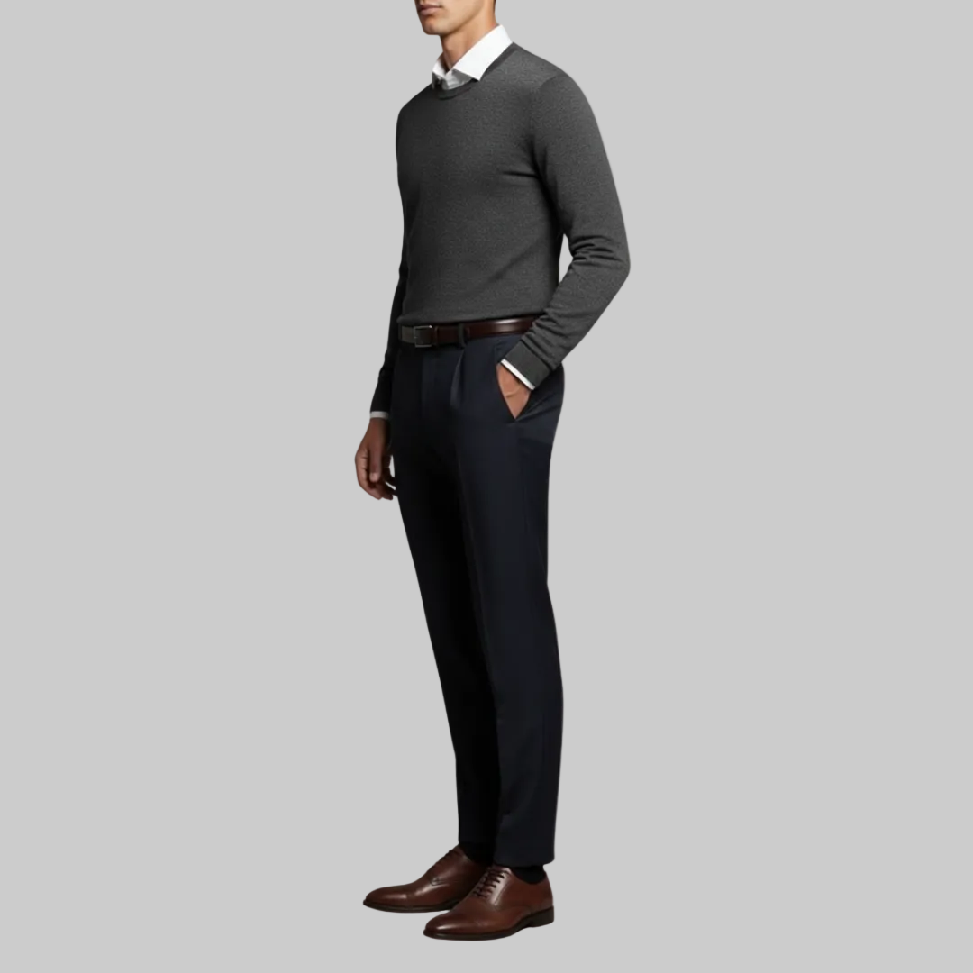 Men's Polyester Blend Trousers