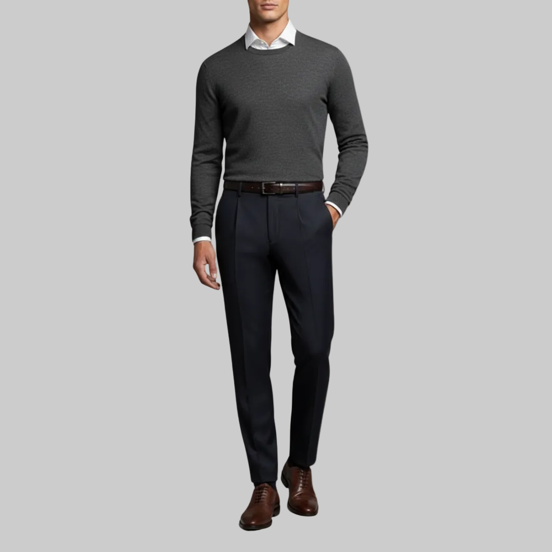 Men's Polyester Blend Trousers