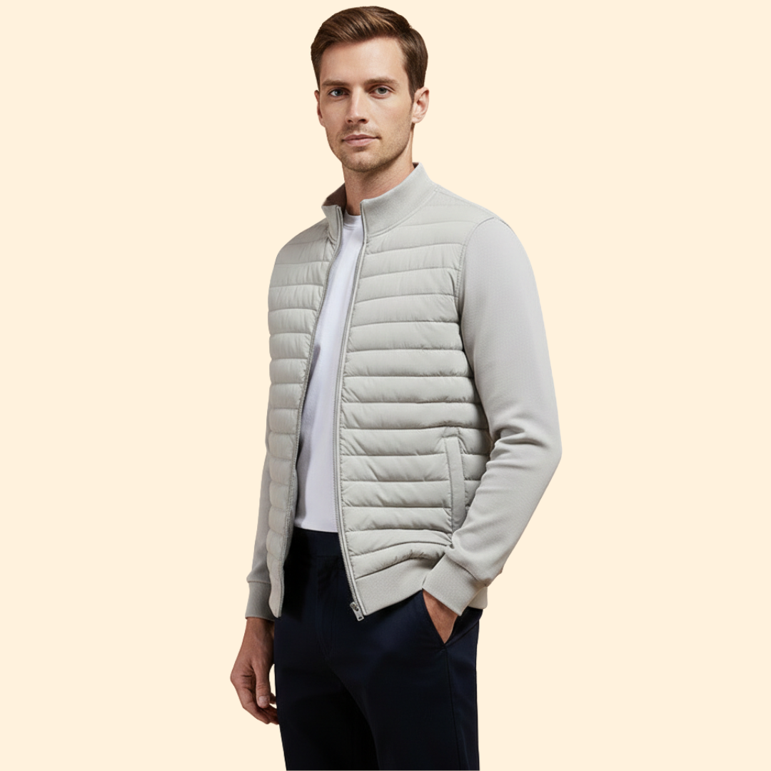 Men’s Sleek Padded Bomber Jacket