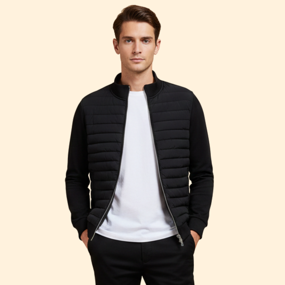 Men’s Sleek Padded Bomber Jacket