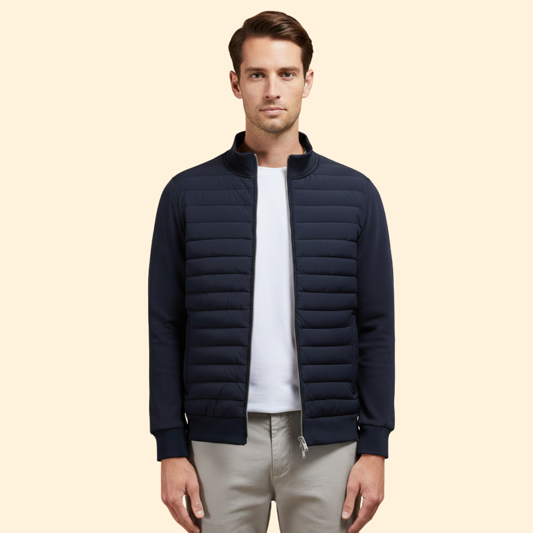 Men’s Sleek Padded Bomber Jacket