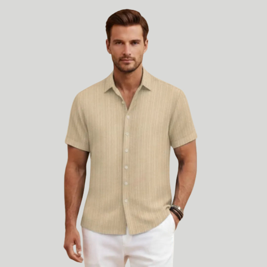Men's Striped Short Sleeve Shirt