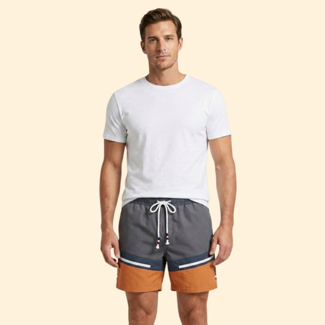 Men's Striped Swim Shorts