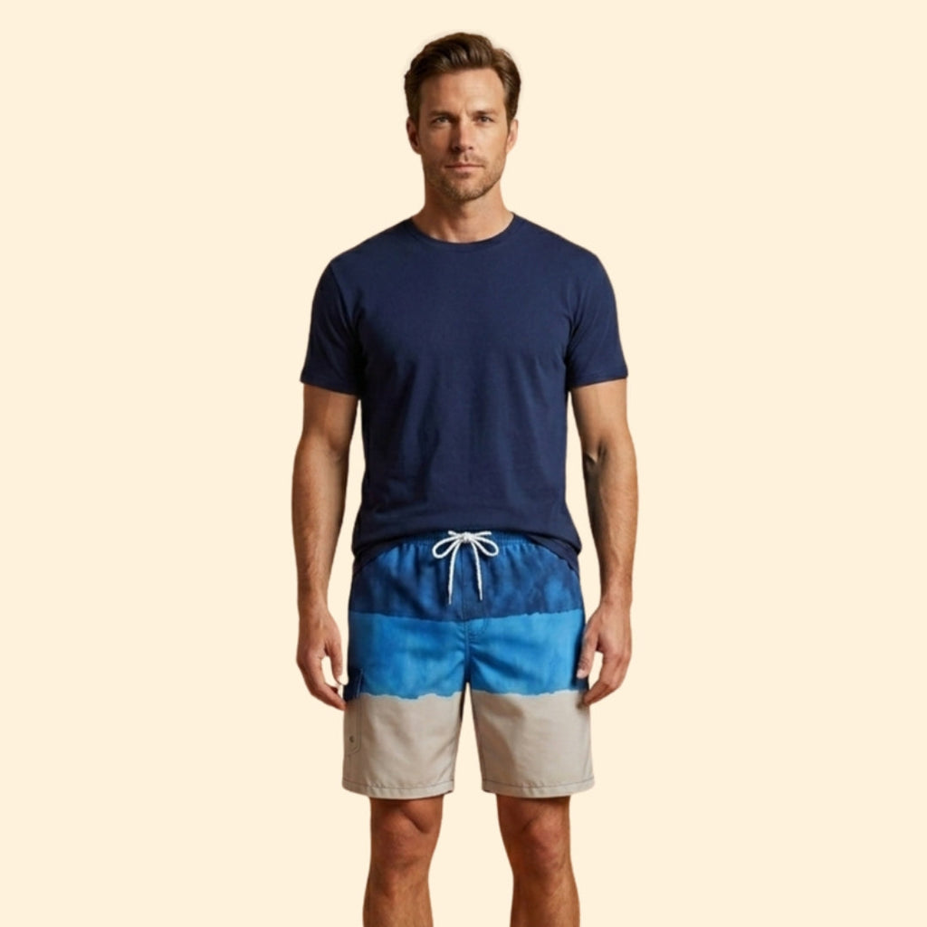 Men's Striped Swim Shorts