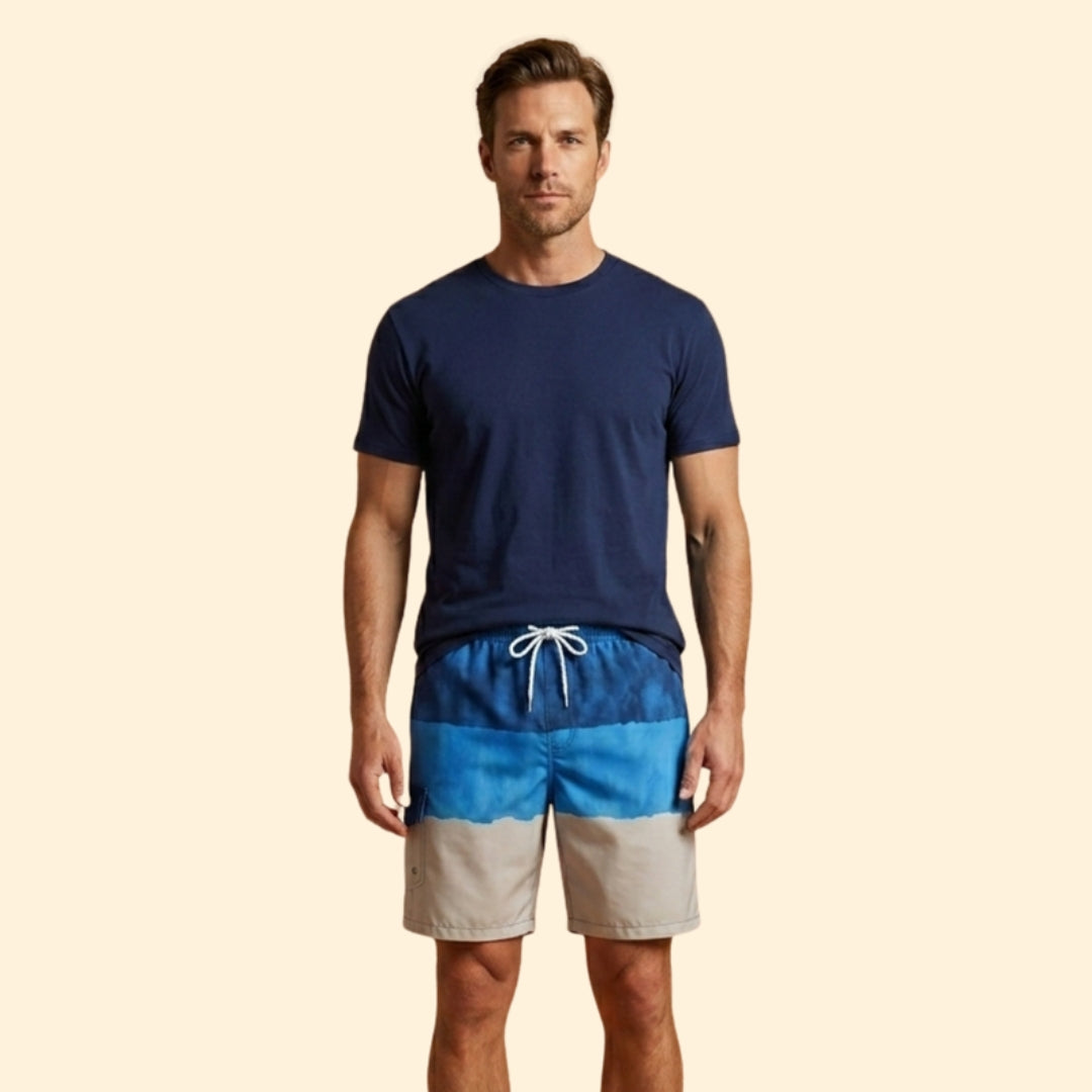 Men's Striped Swim Shorts