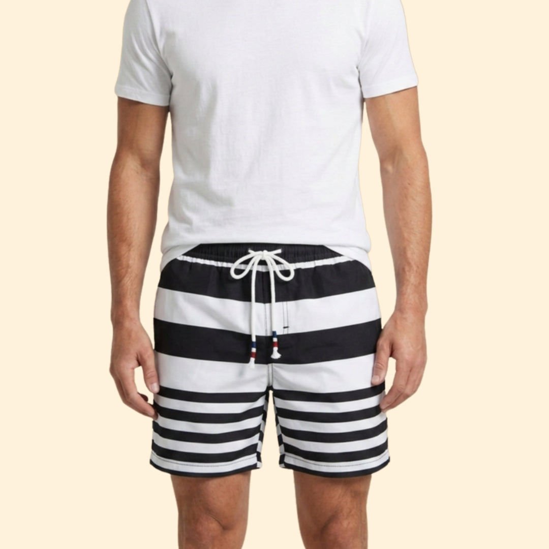Men's Striped Swim Shorts