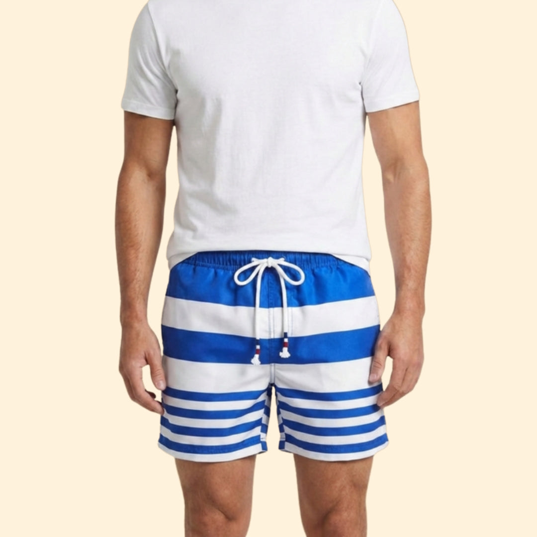 Men's Striped Swim Shorts