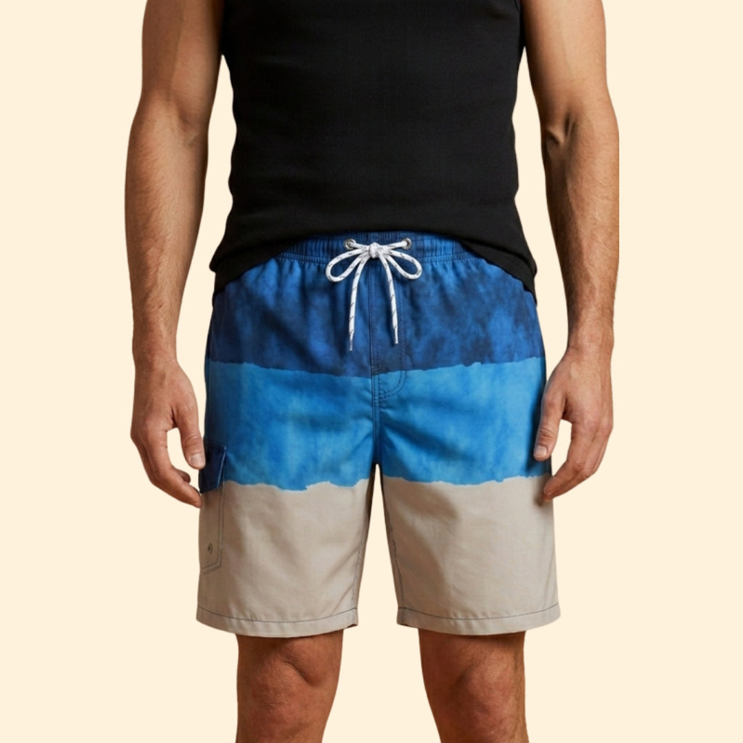 Men's Striped Swim Shorts