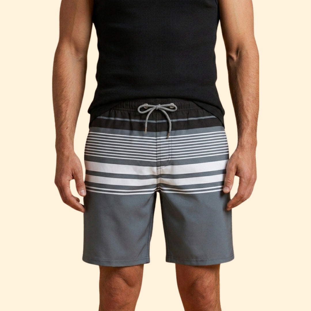 Men's Striped Swim Shorts