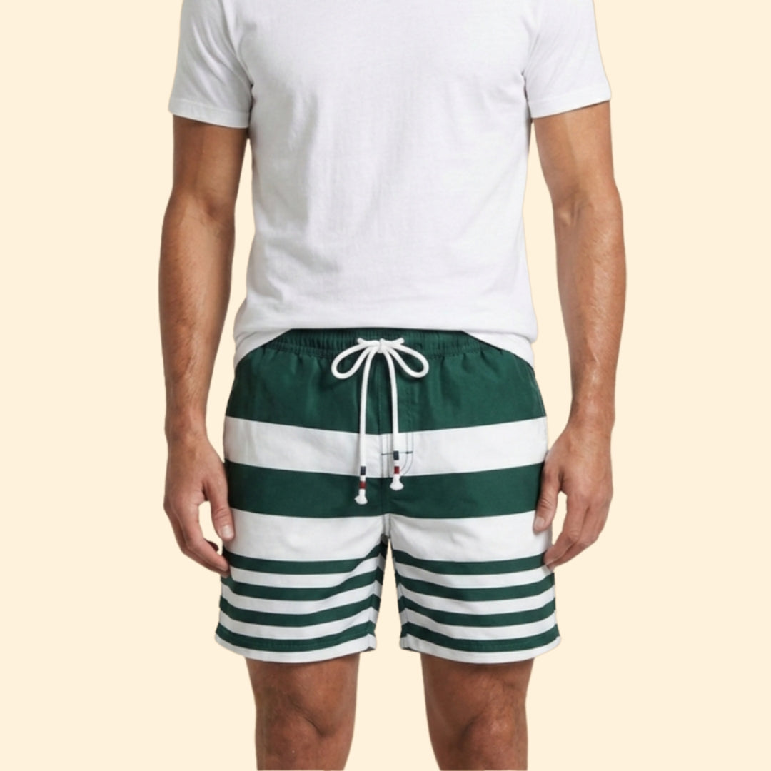 Men's Striped Swim Shorts