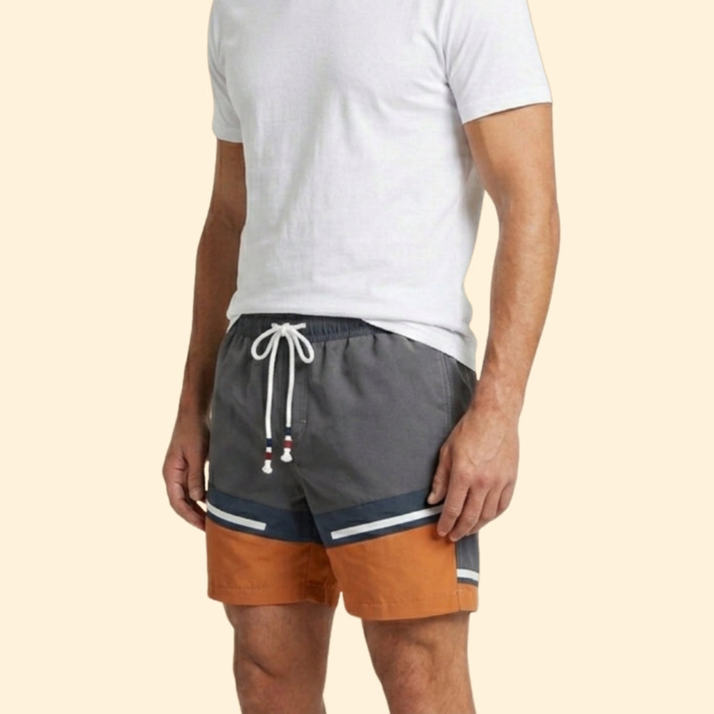 Men's Striped Swim Shorts