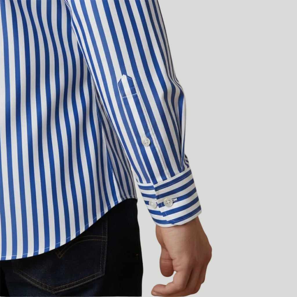 Men's Stylish Striped Shirt with Long Sleeves