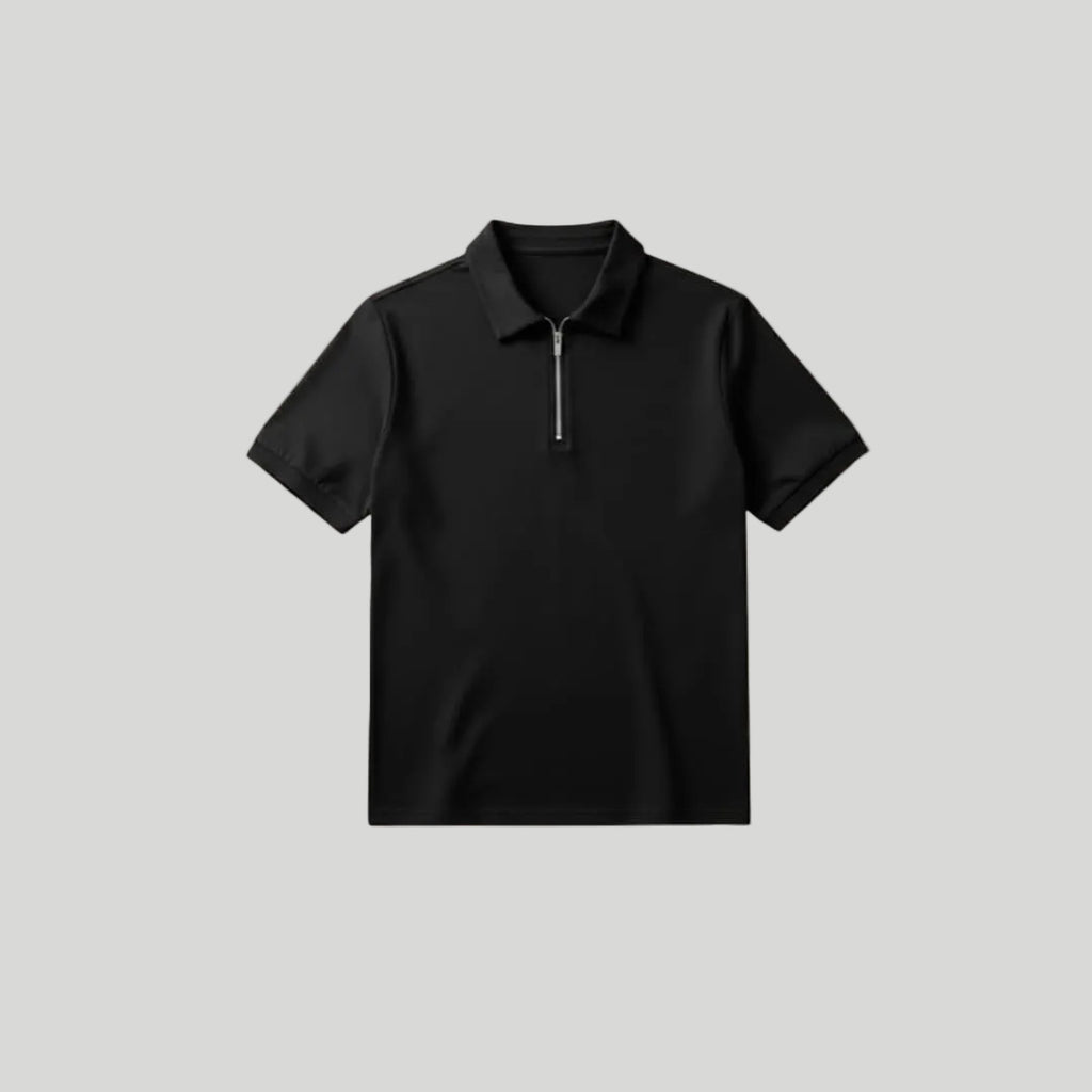 Men's Stylish Zip-Up Polo