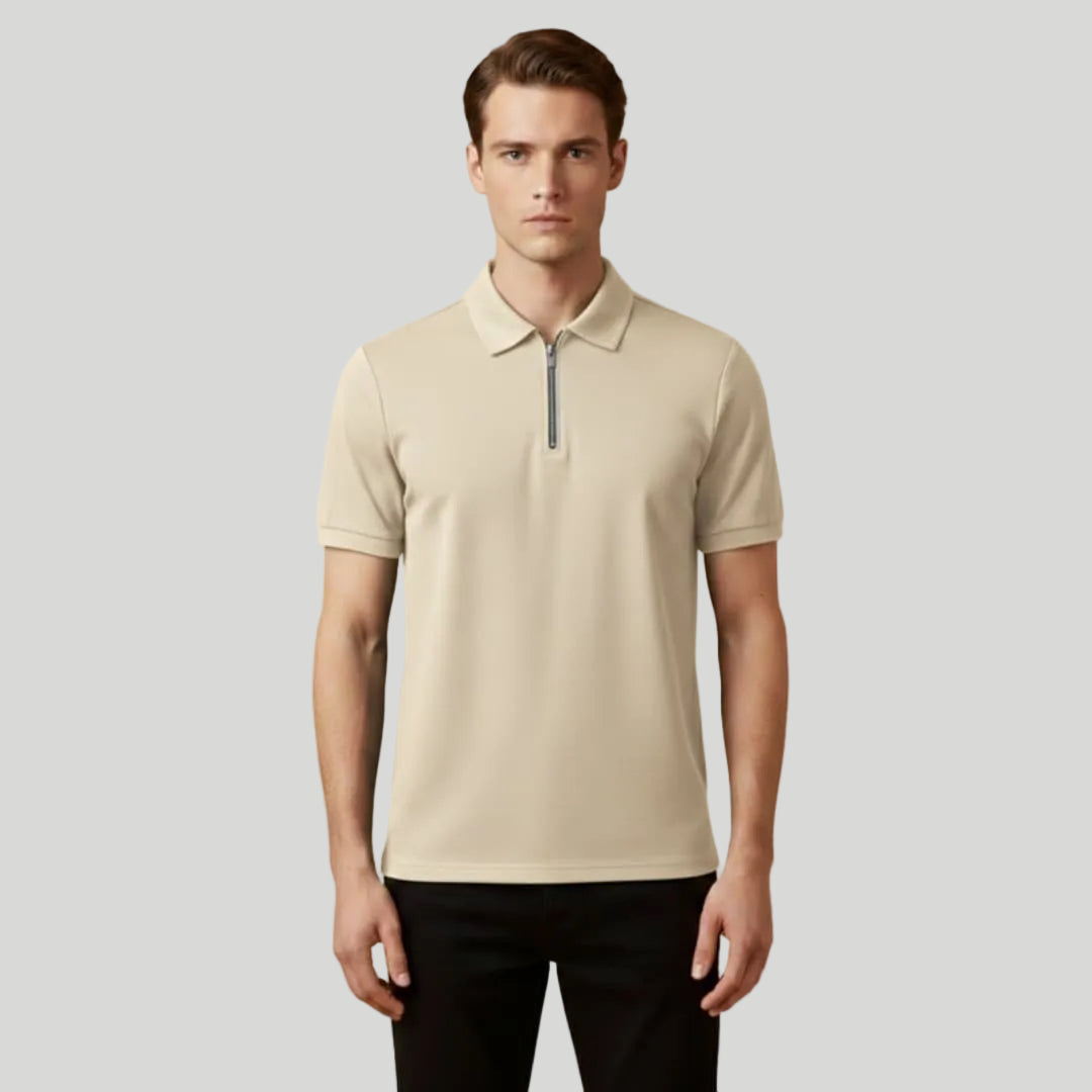 Men's Stylish Zip-Up Polo
