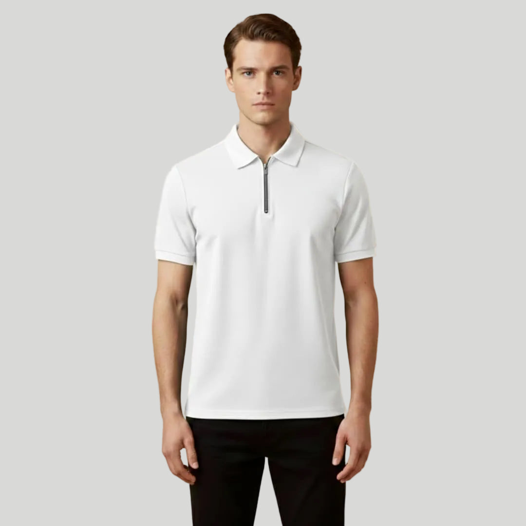Men's Stylish Zip-Up Polo