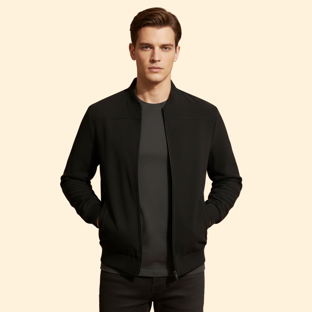 Men’s Classic Suede Bomber Jacket