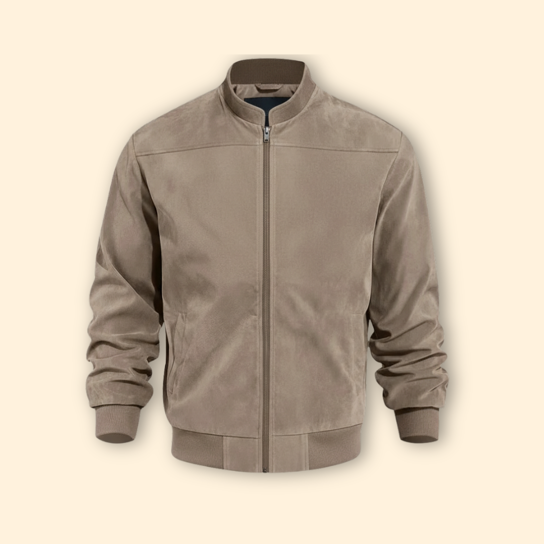 Men’s Classic Suede Bomber Jacket