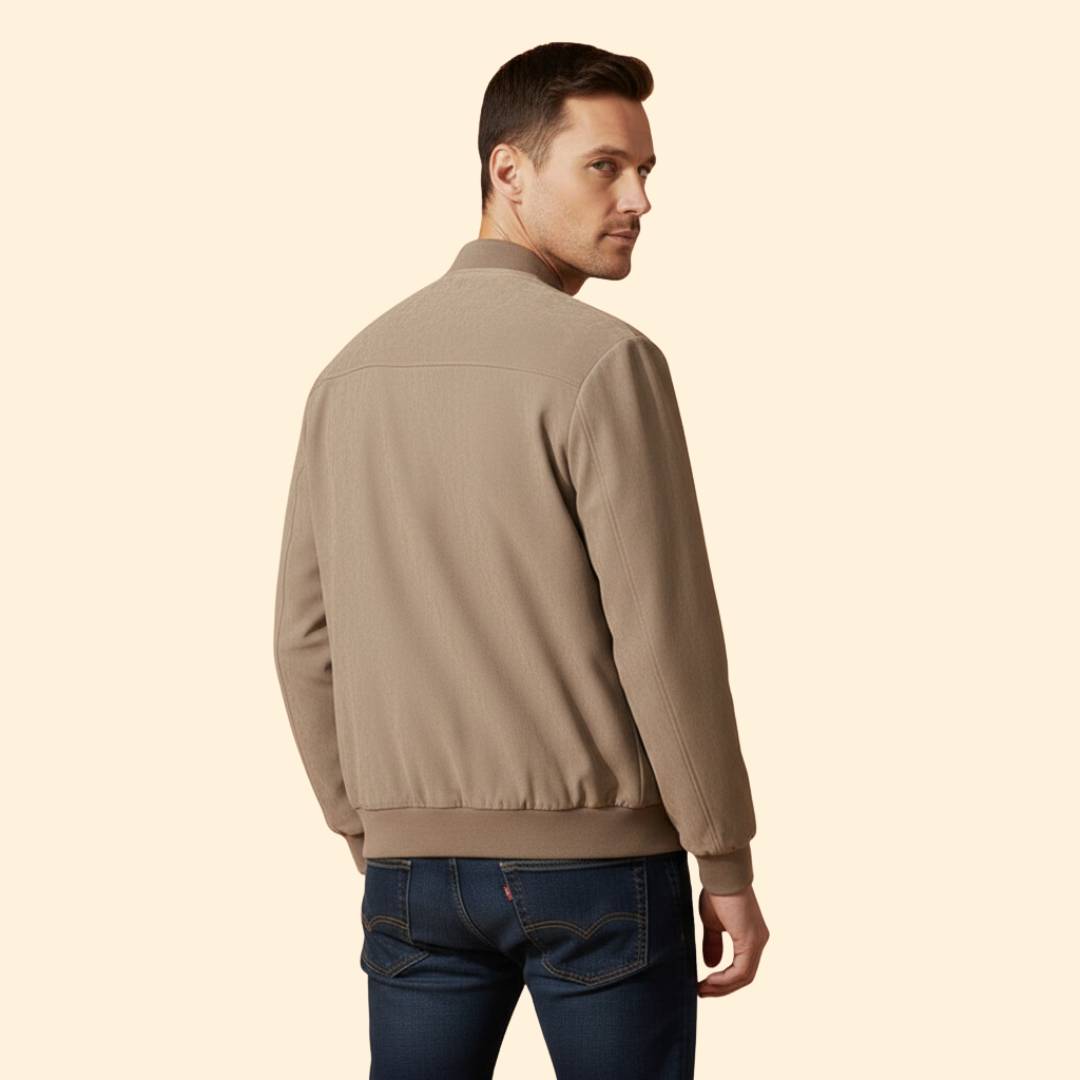 Men’s Classic Suede Bomber Jacket