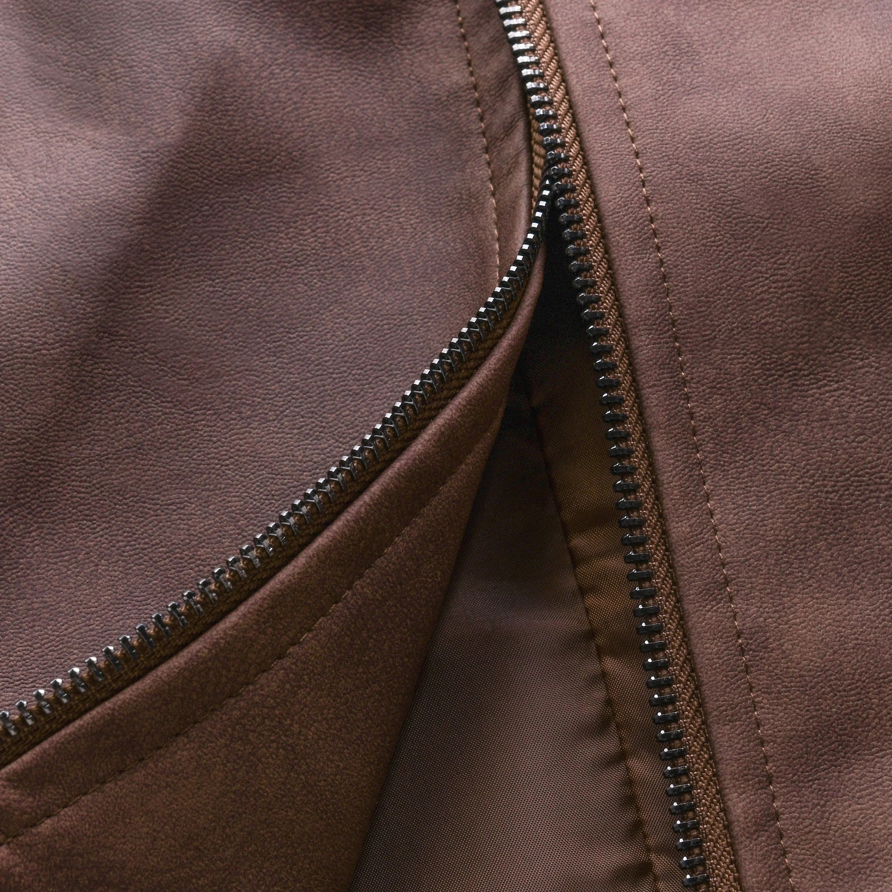 Men's Suede Trucker Jacket Zip-Up Side Pockets Casual Everyday Wear