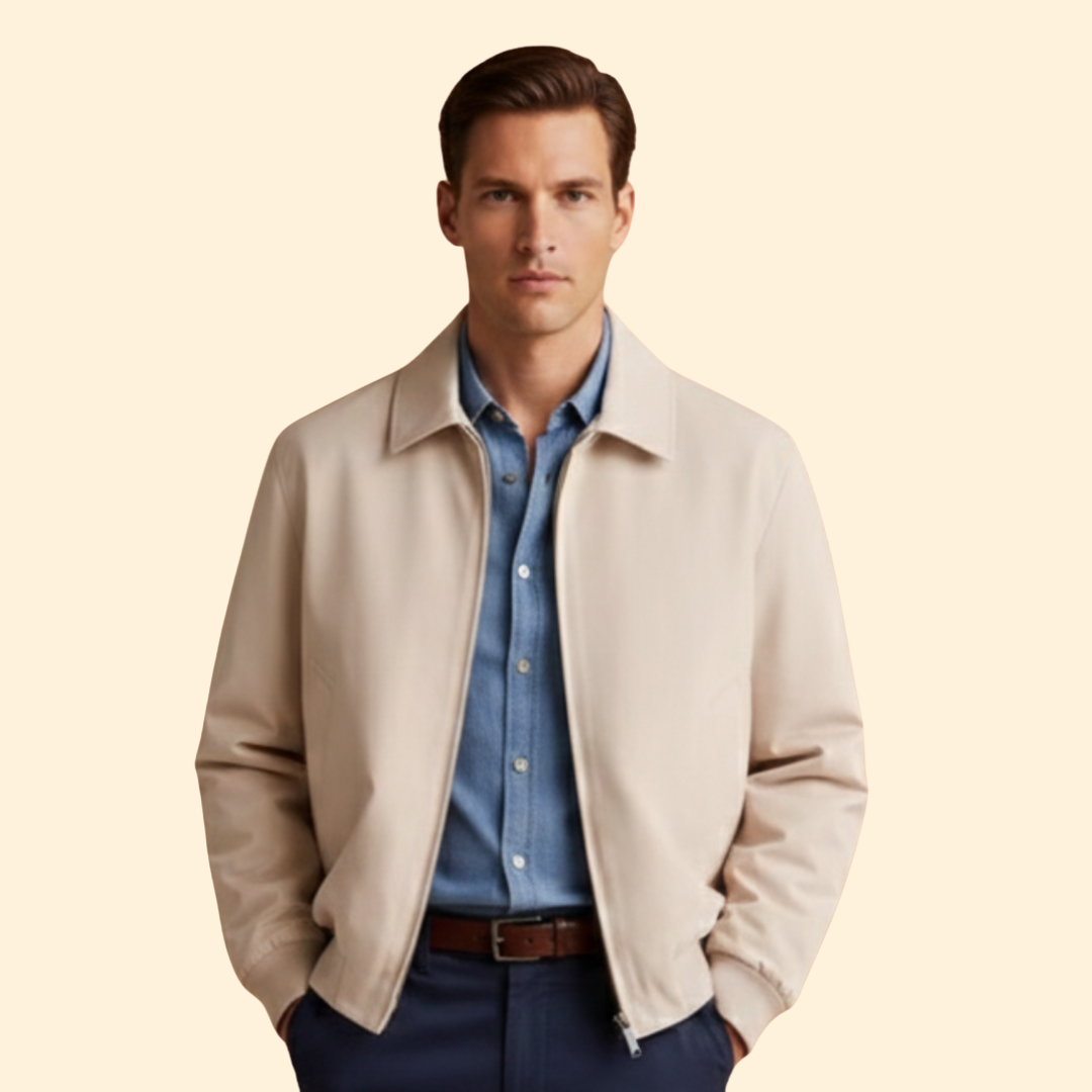 Men's Classic Zipper Bomber Jacket