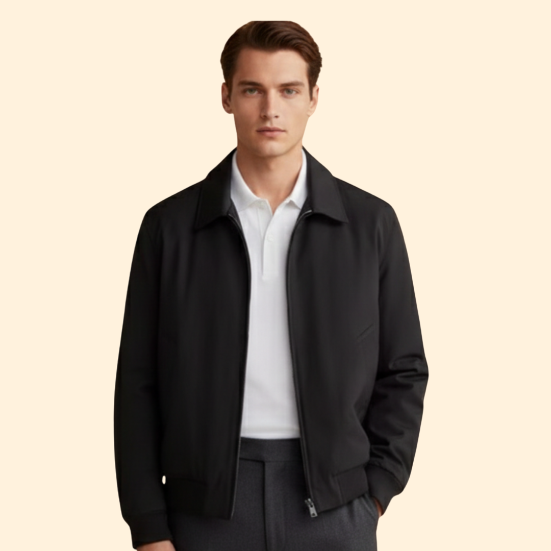Men's Classic Zipper Bomber Jacket