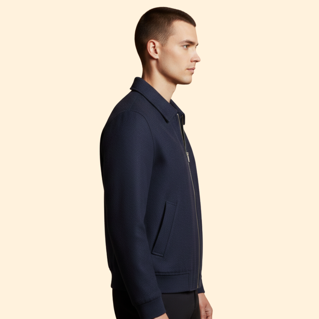 Men's Classic Zipper Bomber Jacket