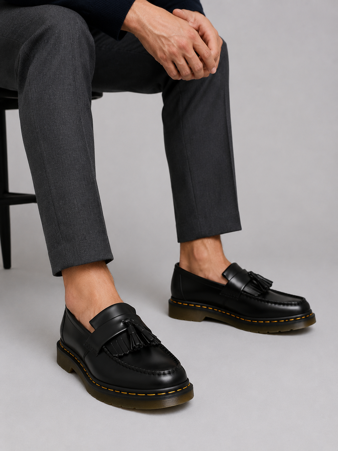 Men's Smart Casual Slip-On Loafers with Tassel Detail Stylish Everyday Footwear