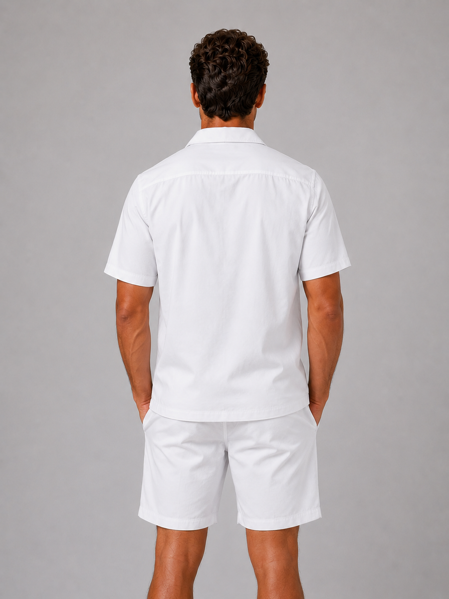 Men's Co-Ord Set Two-Piece Matching Shirt & Shorts Casual Everyday Holiday Beach Relaxed Outfit Versatile Reeve