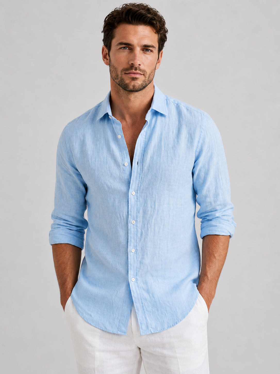 Men's Relaxed Fit Button-Up Summer Shirt Short Sleeve Casual Everyday Wear