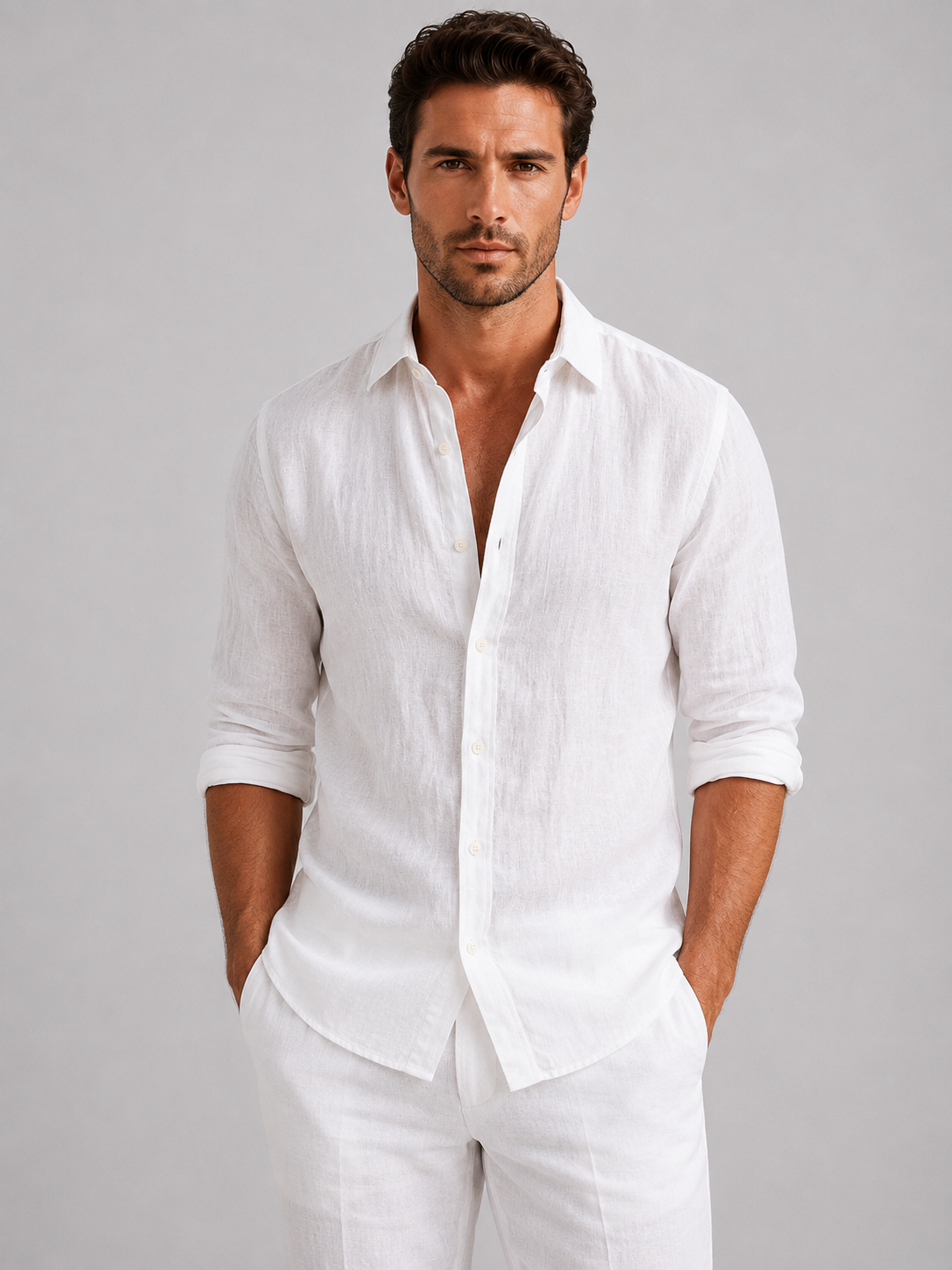 Men's Relaxed Fit Button-Up Summer Shirt Short Sleeve Casual Everyday Wear