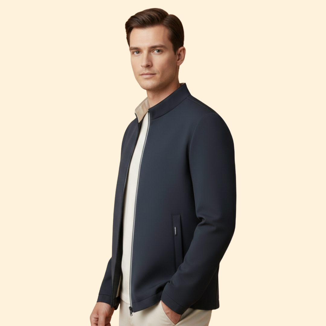 Men’s Modern Zip Bomber Jacket