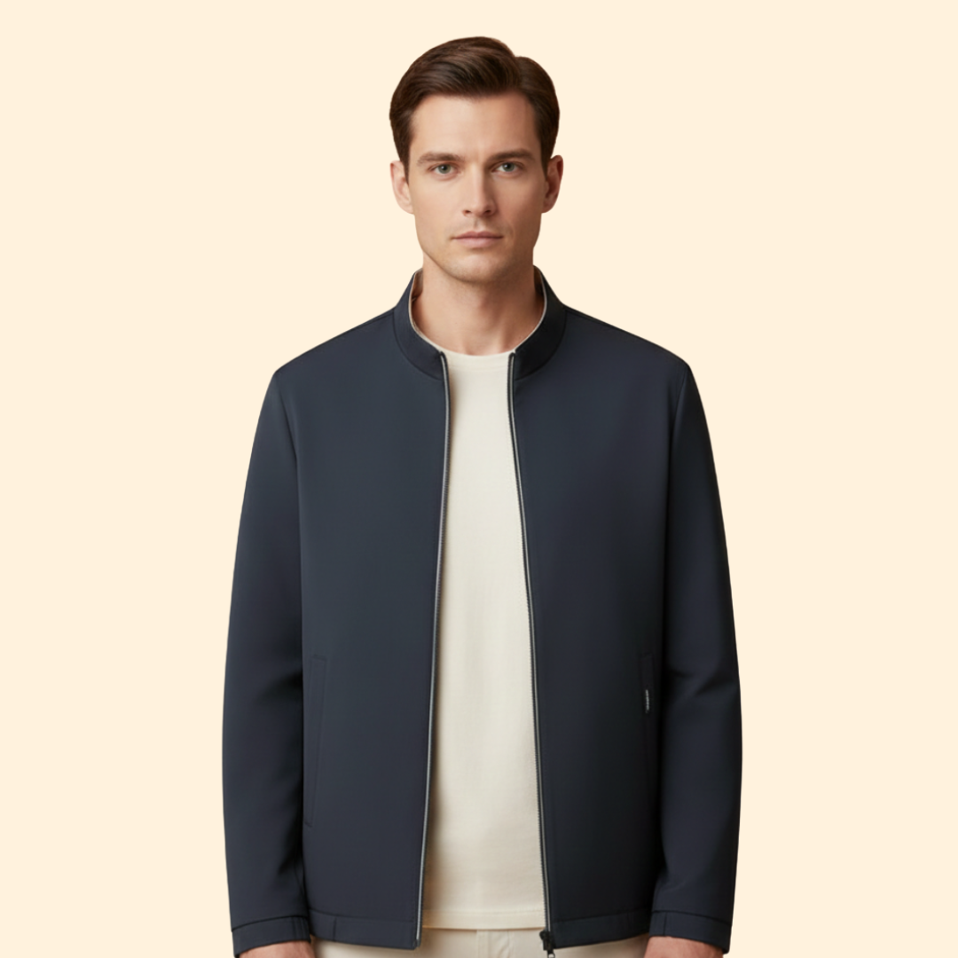 Men’s Modern Zip Bomber Jacket