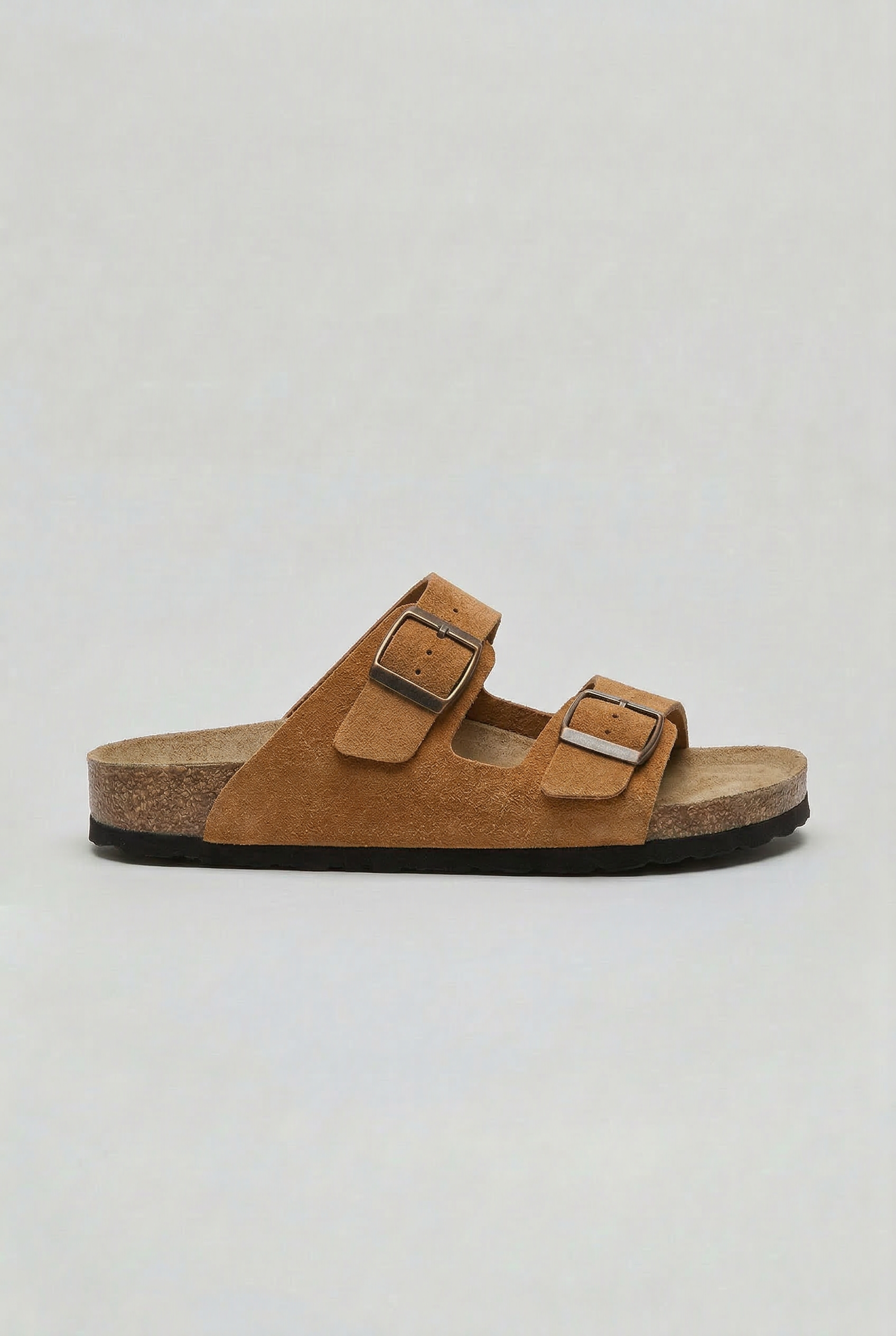Men's Casual Double Buckle Sandals Contoured Footbed Stylish Everyday Wear