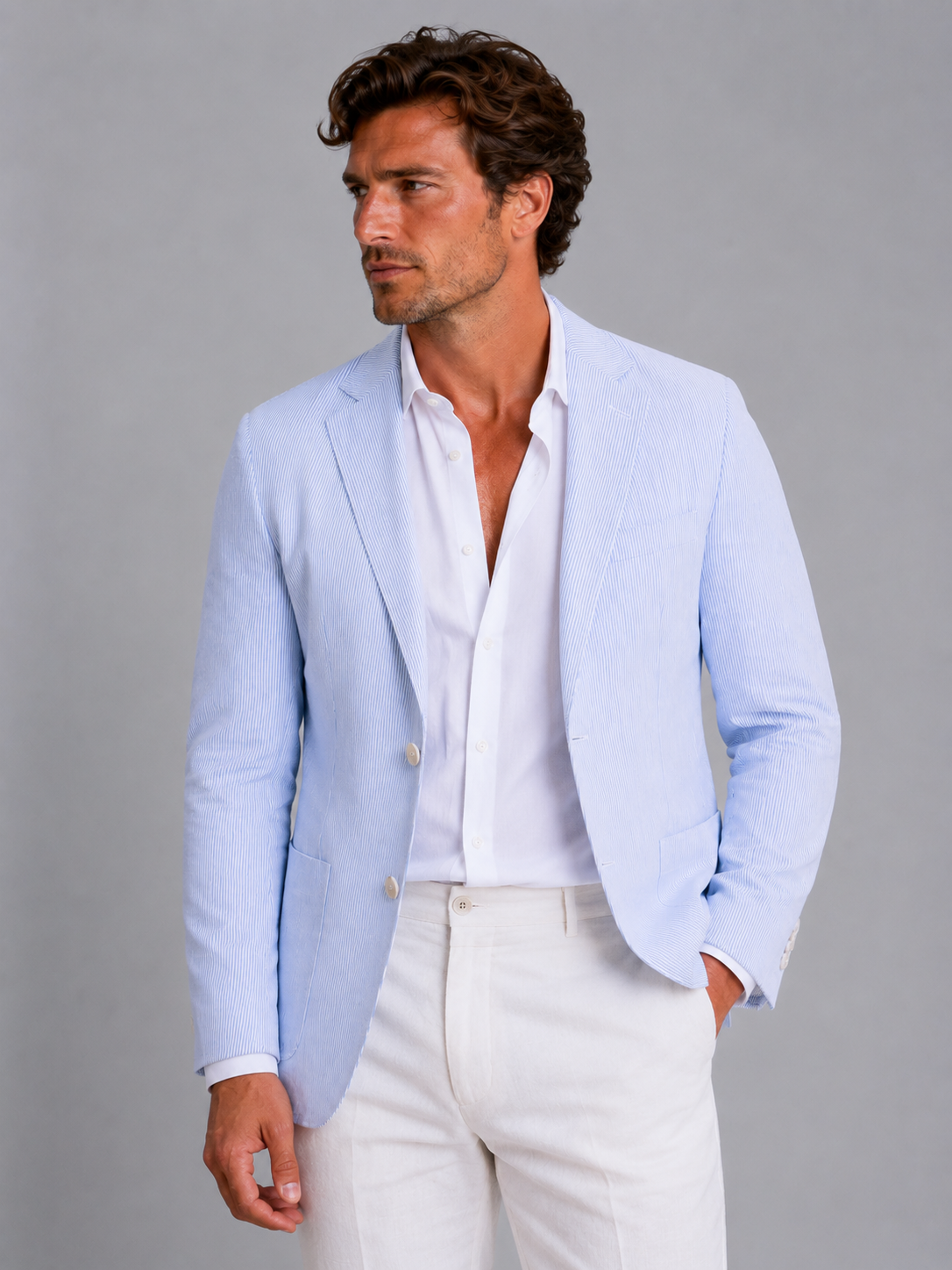 Men's Casual Striped Blazer | Summer