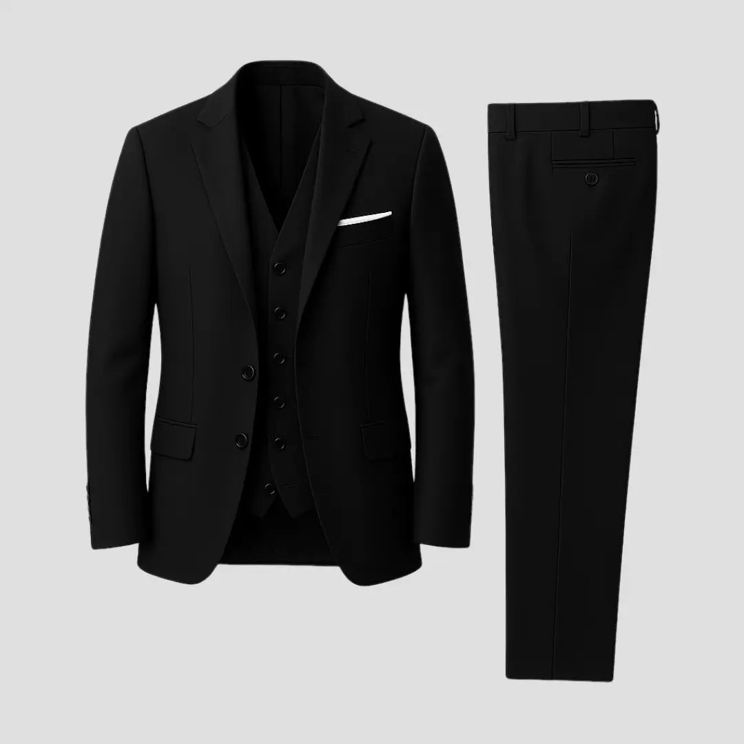 Men's Suit Set Slim Fit Blazer & Trousers Tailored Formal Wedding Business Occasion Classic Elegant Two-Piece
