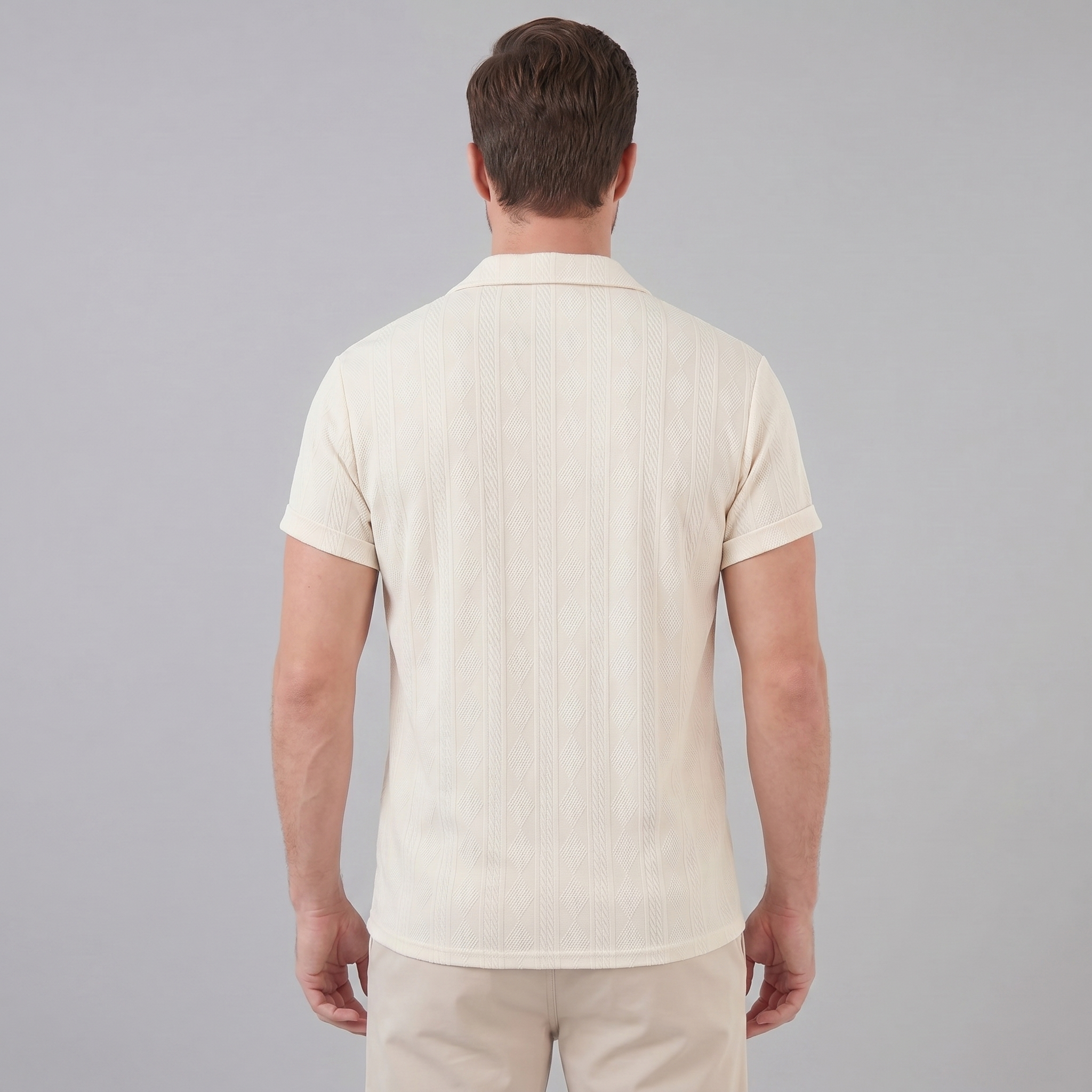 Men’s Casual Camp Collar Button Shirt | Short Sleeve