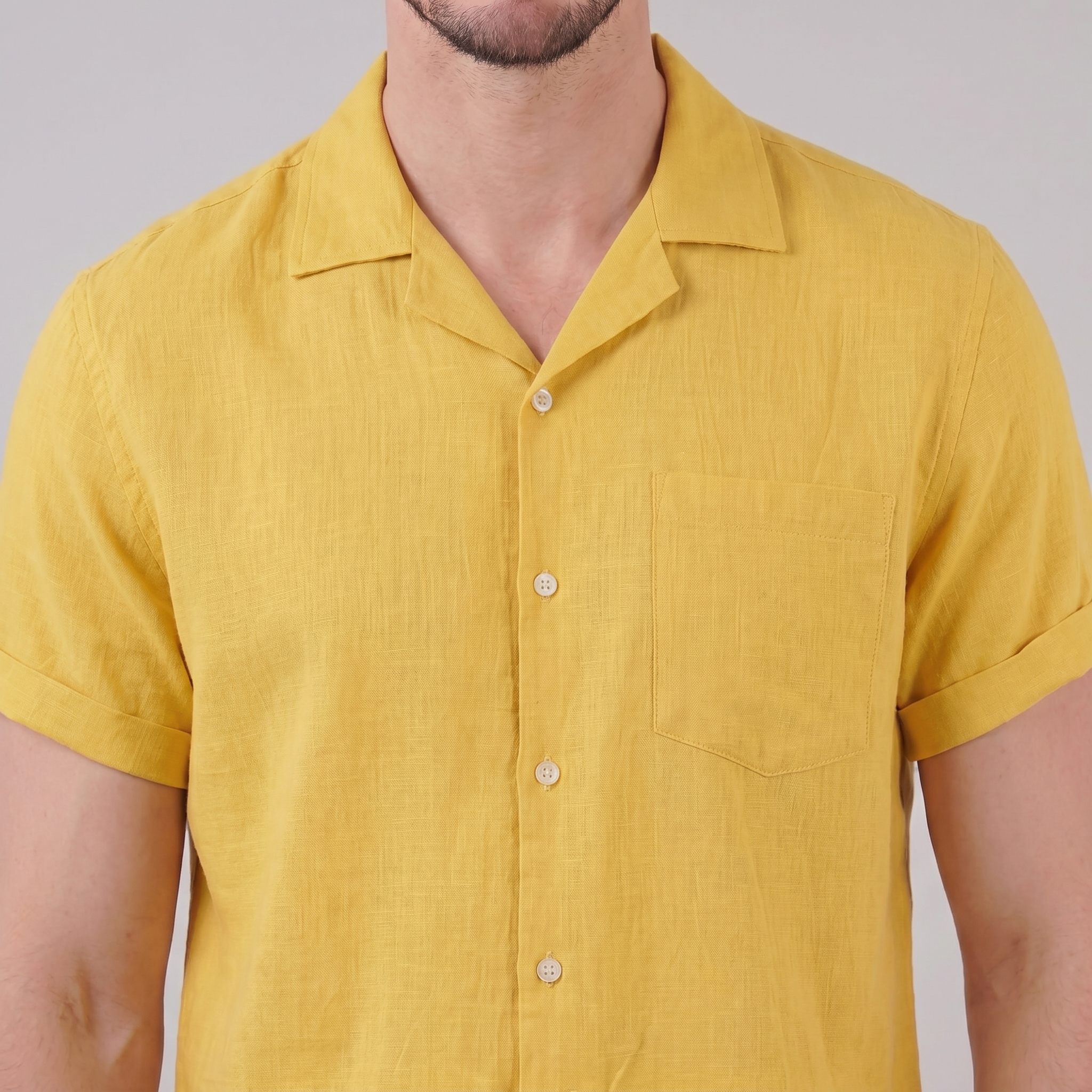 Men’s Casual Camp Collar Shirt | Short-Sleeve