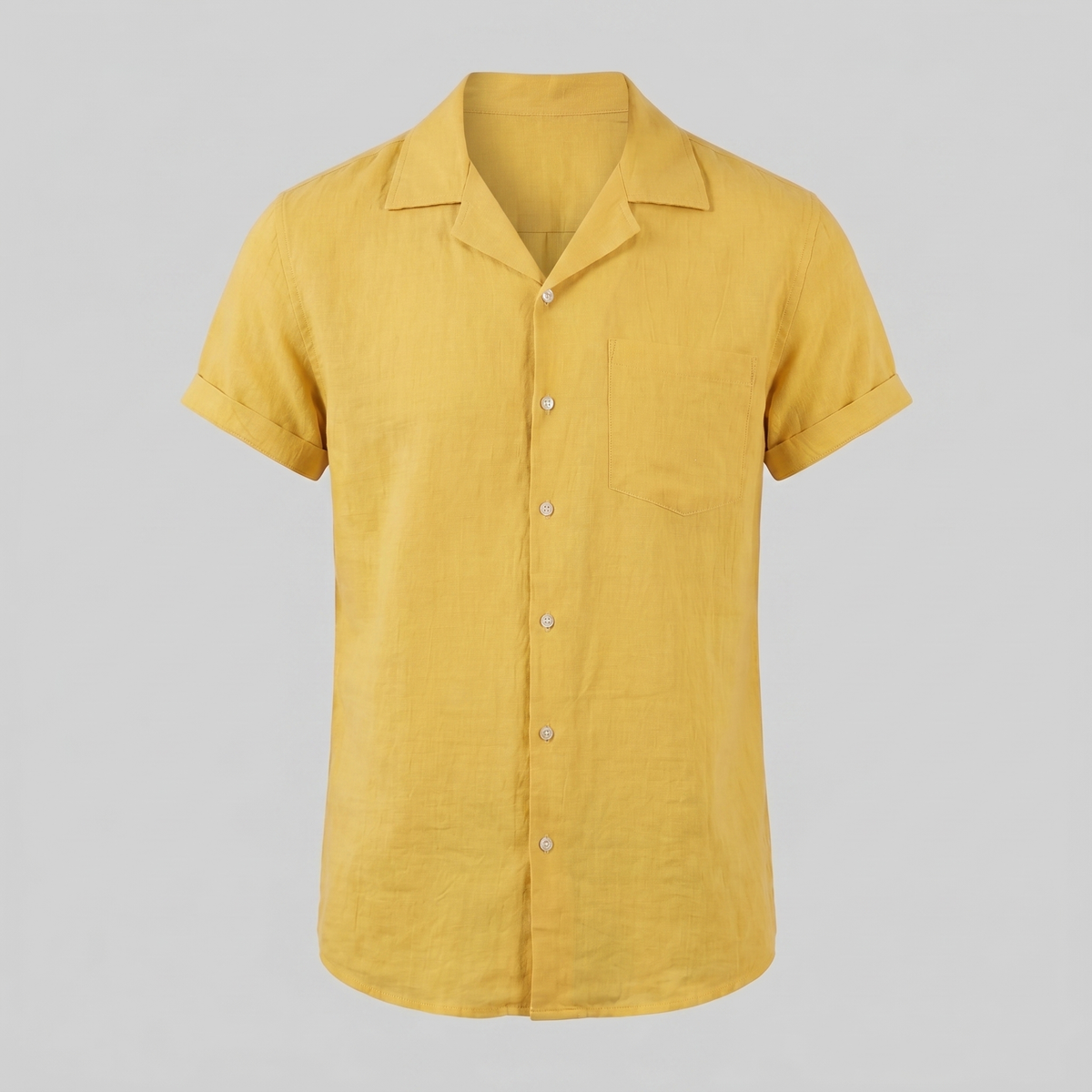 Men's Camp Collar Shirt Short-Sleeve Button-Up Cuban Collar Casual Holiday Beach Smart-Casual Everyday Rocco