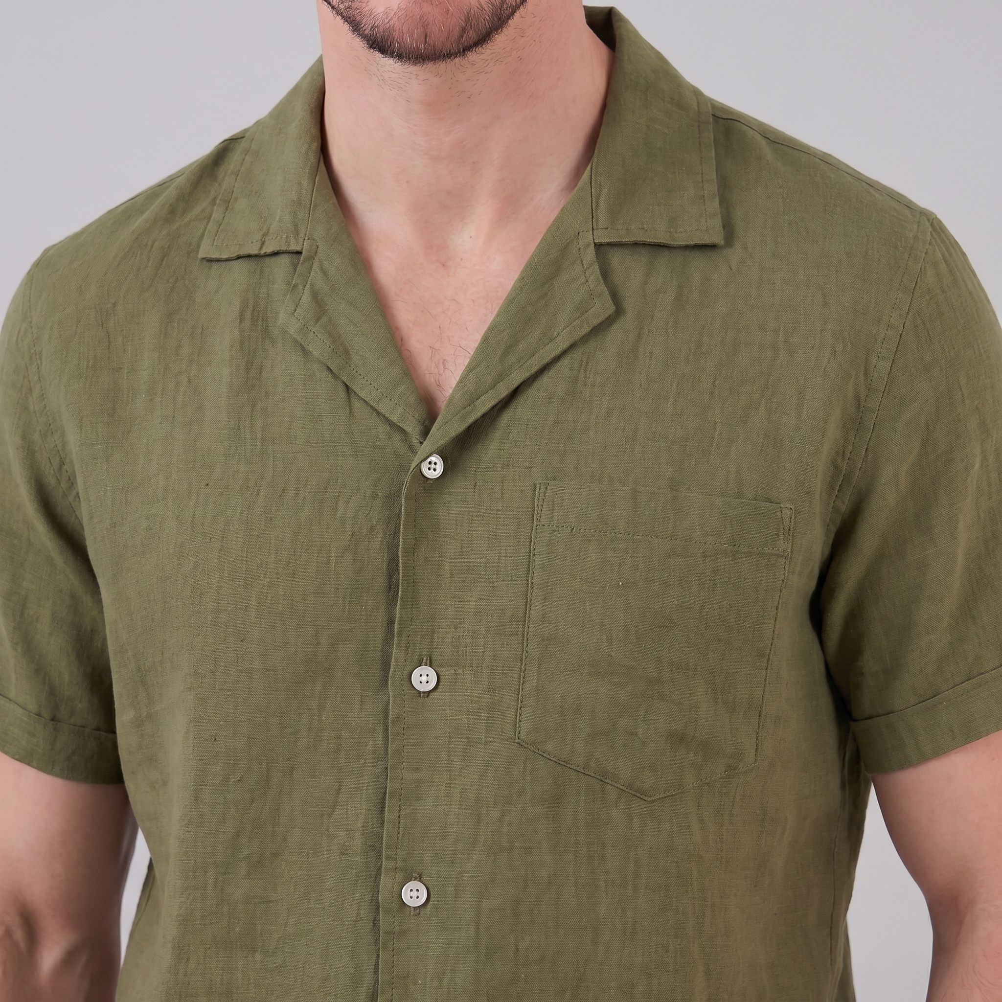 Men’s Casual Camp Collar Shirt | Short-Sleeve