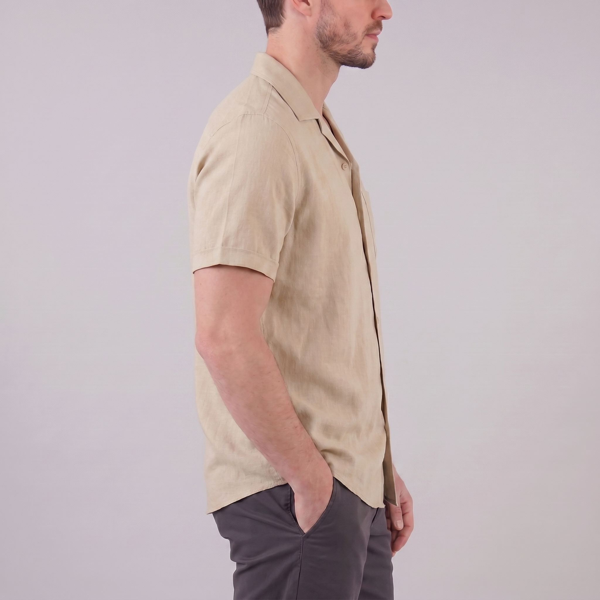 Men’s Casual Camp Collar Shirt | Short-Sleeve