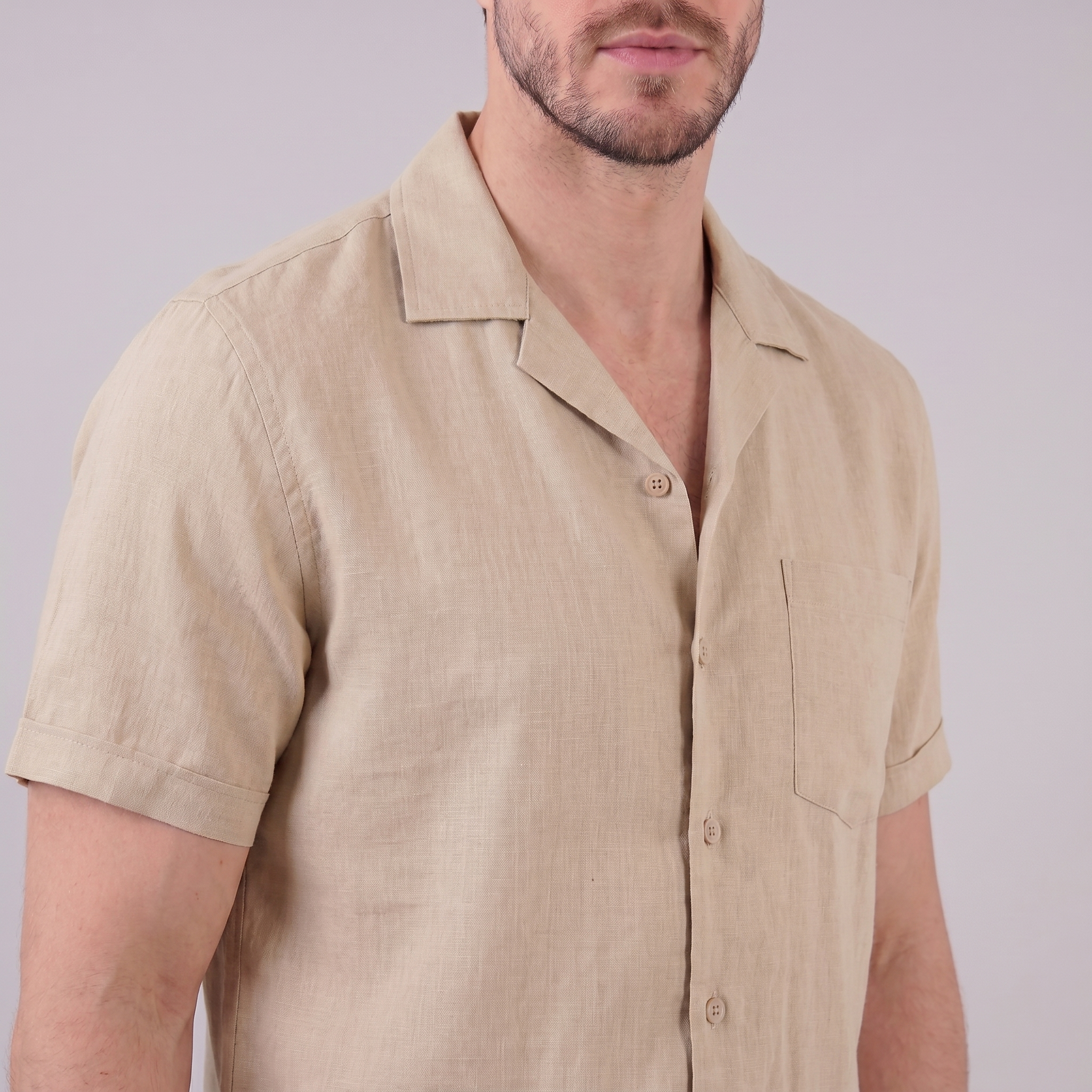 Men’s Casual Camp Collar Shirt | Short-Sleeve