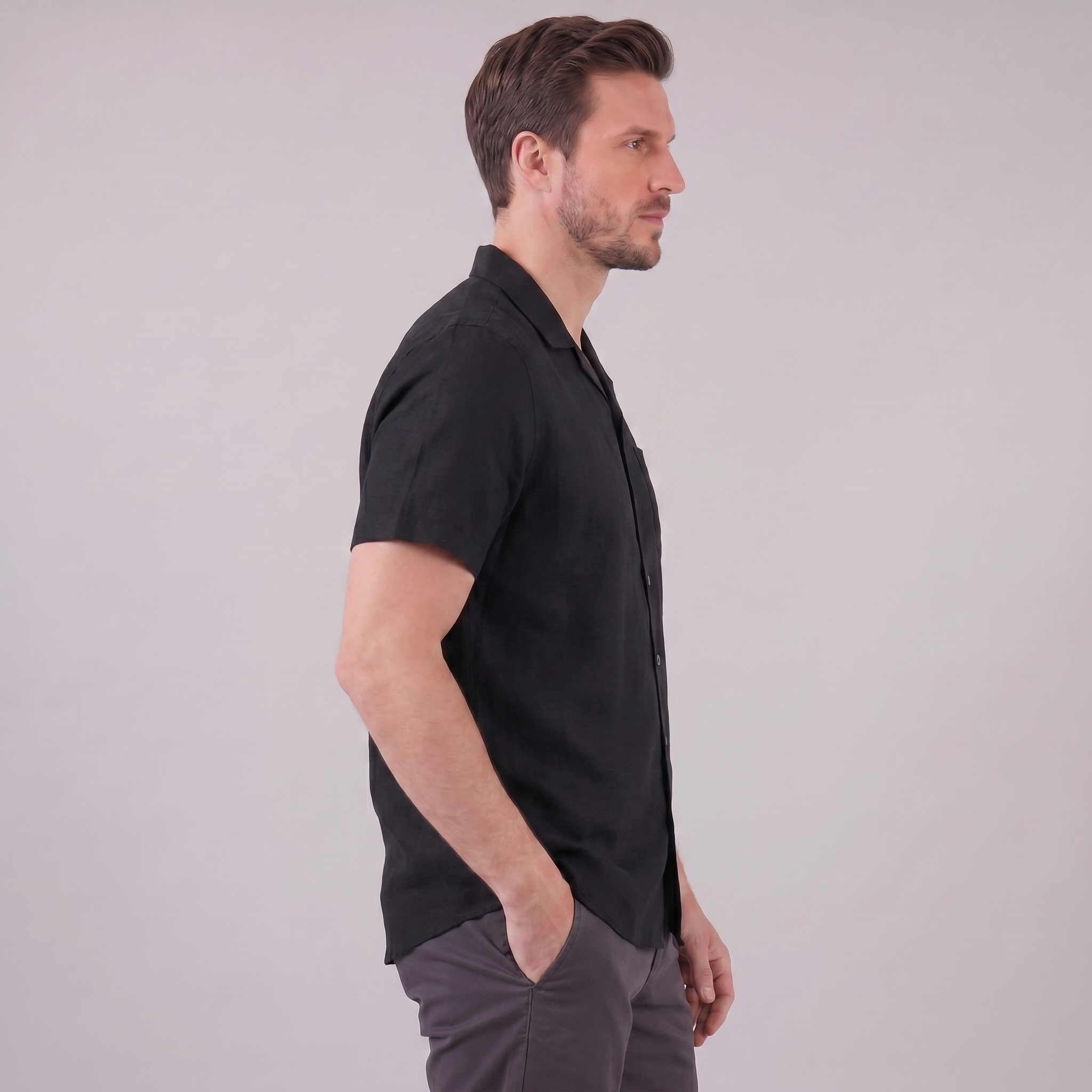 Men’s Casual Camp Collar Shirt | Short-Sleeve