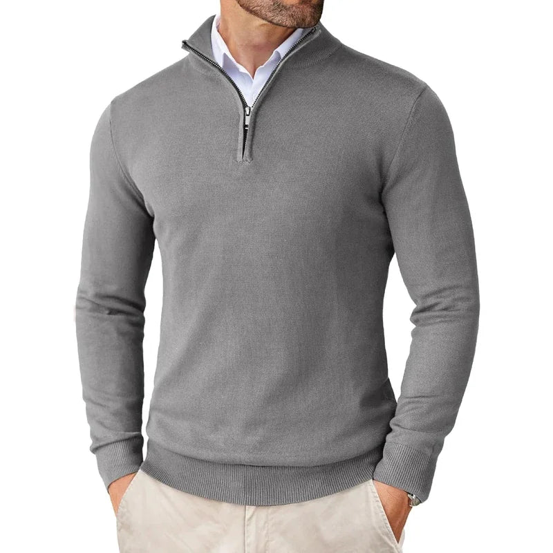 Men's Stylish Half-Zip Sweater | Casual